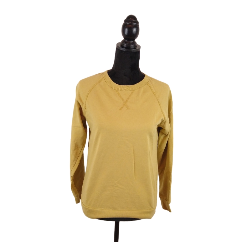 Mollusk Surf Shop Yellow Tan Cotton Sweater Medium